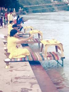 Arati Performed near the Ganges. 